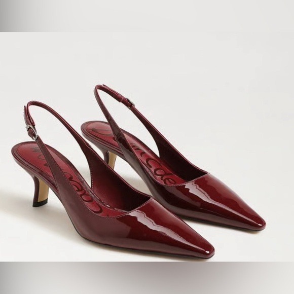 Sam Edelman Shoes - Sam Edelman French Merlot Patent Leather Bianka Slingback Pumps Size 9
